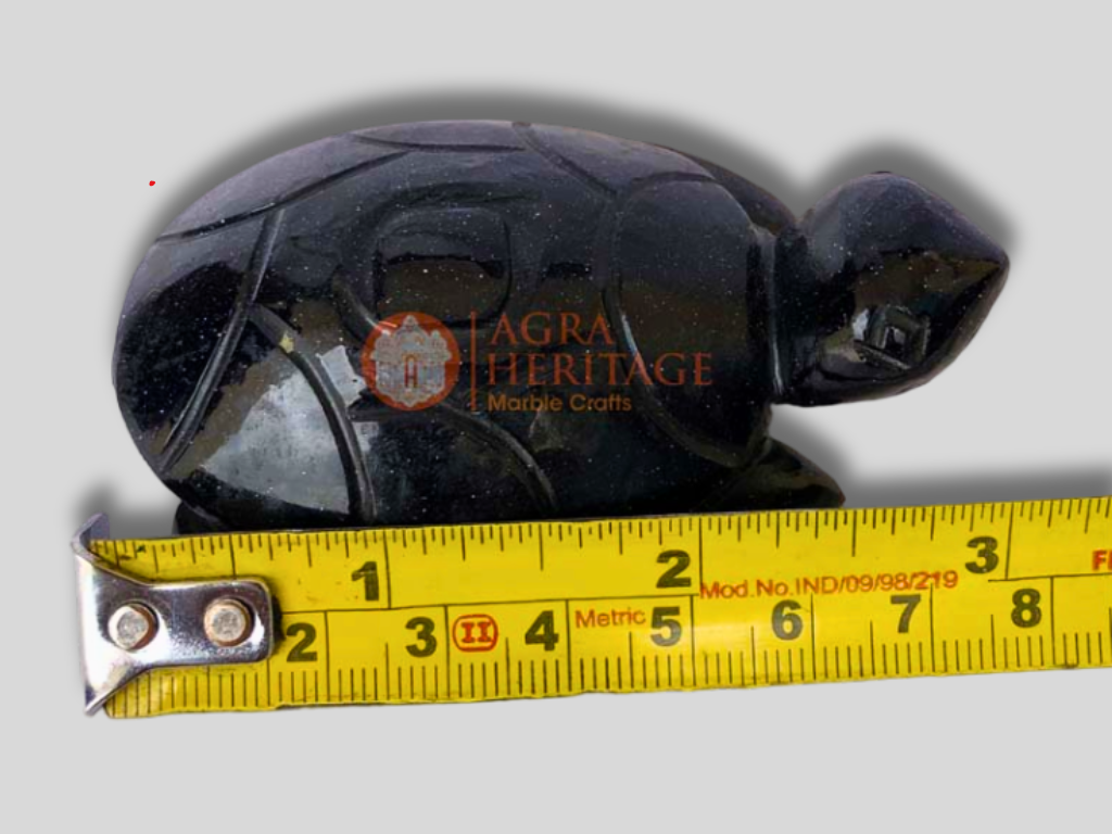 Gemstone Black Z Turtle for Home Showpiece Decor